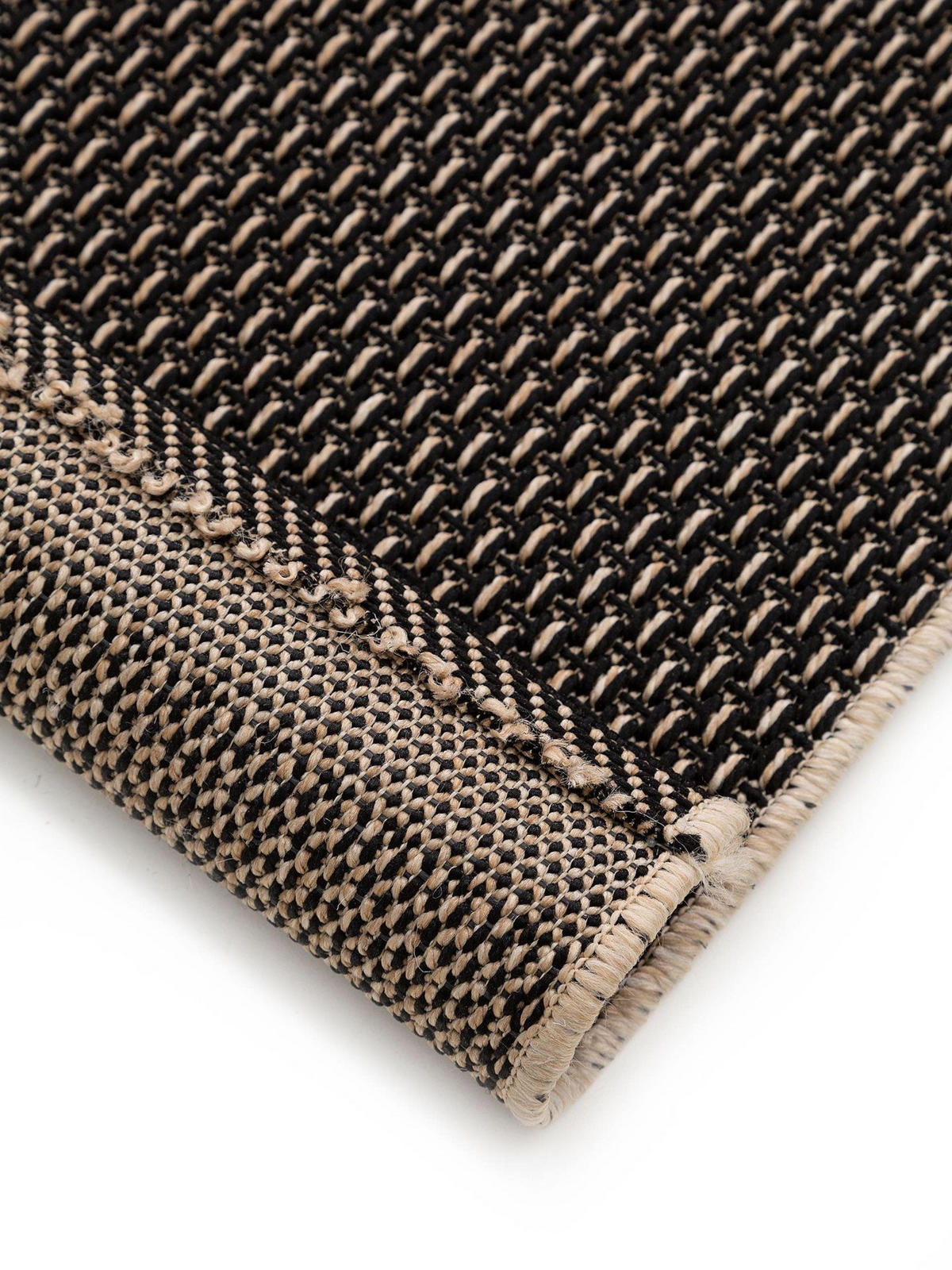 TEPPICH In- & Outdoo - Beige/Schwarz, Kunststoff (80/1cm) - KUNSTLOFT
