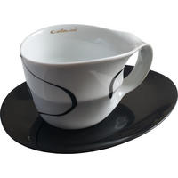 JUMBOTASSE 2 tlg. loop black - Multicolor, Keramik (0.45L) - Luigi Colani Porzellan