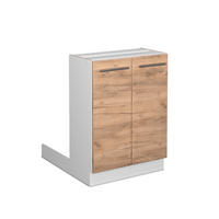 KÜCHENINSEL Fame-Line Goldkraft Eiche 60 cm ohne AP - Honigeiche/Eiche Wotan, Holzwerkstoff (60/82/30cm) - Vicco