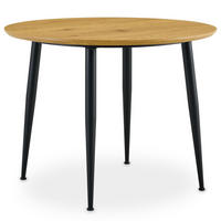 ESSTISCH NEVERS Eiche/schwarz - Eichefarben/Schwarz, Holzwerkstoff (100/100/77cm) - IDIMEX