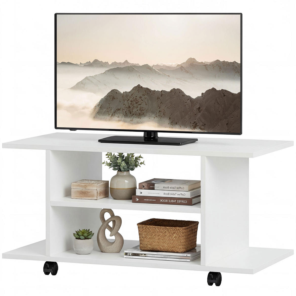 TV-MÖBEL Weiß 1 Stück - Weiß, Holzwerkstoff (80/40/40cm) - GiPP