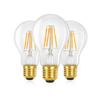 LED žárovky E27 4W (balení 3 ks) - průhledná, sklo (6/10.5cm) - Nettlife