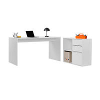 SCHREIBTISCH Der Produktive - Weiß, Holzwerkstoff (65/145/77cm) - Mokebo