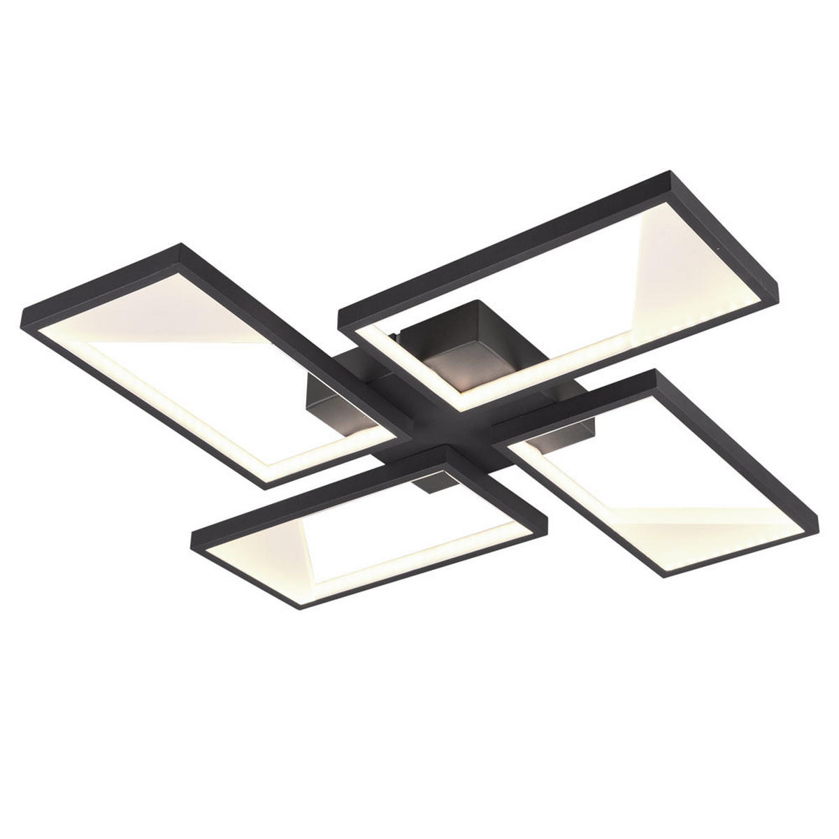 LED DECKENLEUCHTE CAFU Metall Anthrazit - Anthrazit, Metall (54/54/5cm)