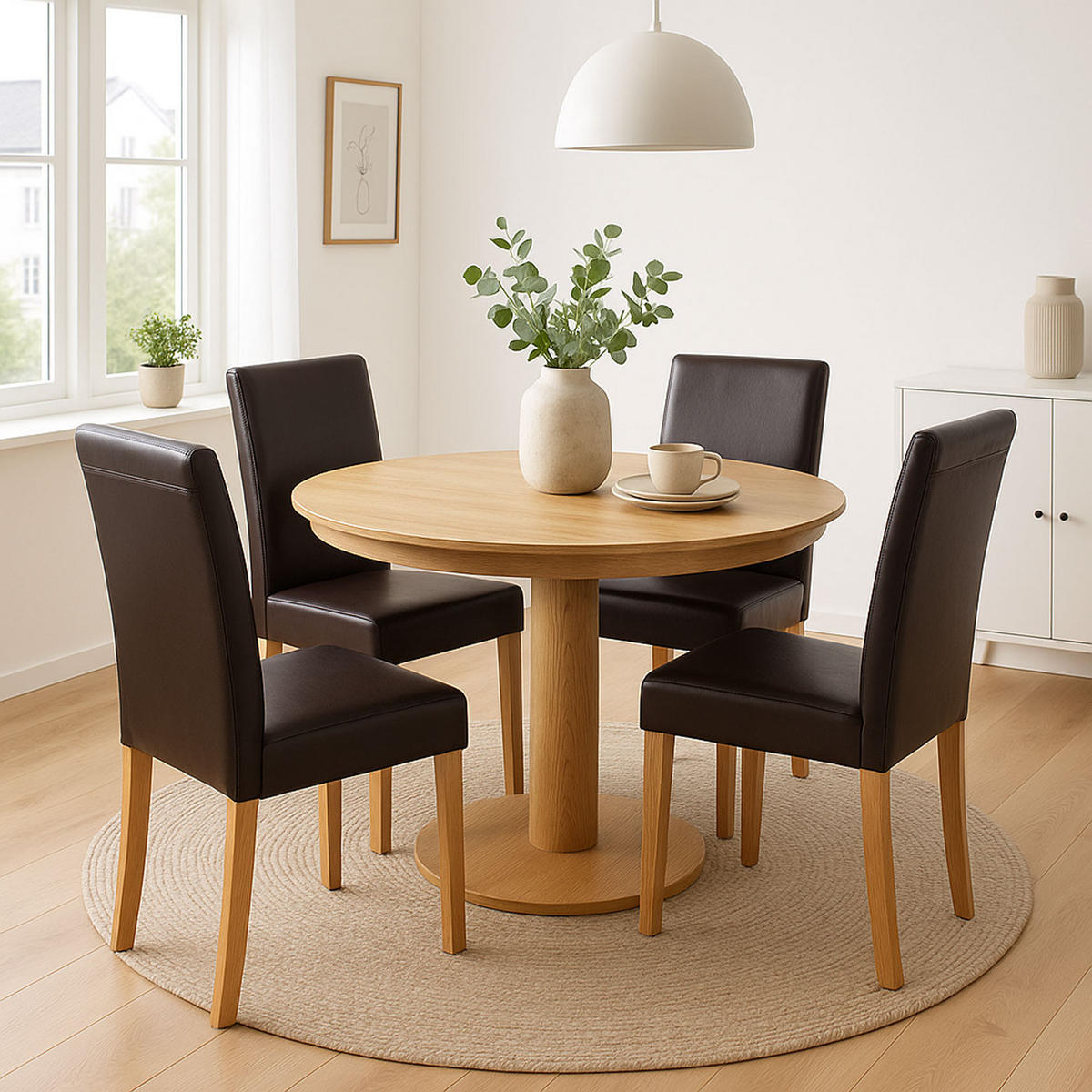 ESSZIMMERSTUHL Braun 2er-Set - Braun, Textil (43/90/56cm) - Jamb