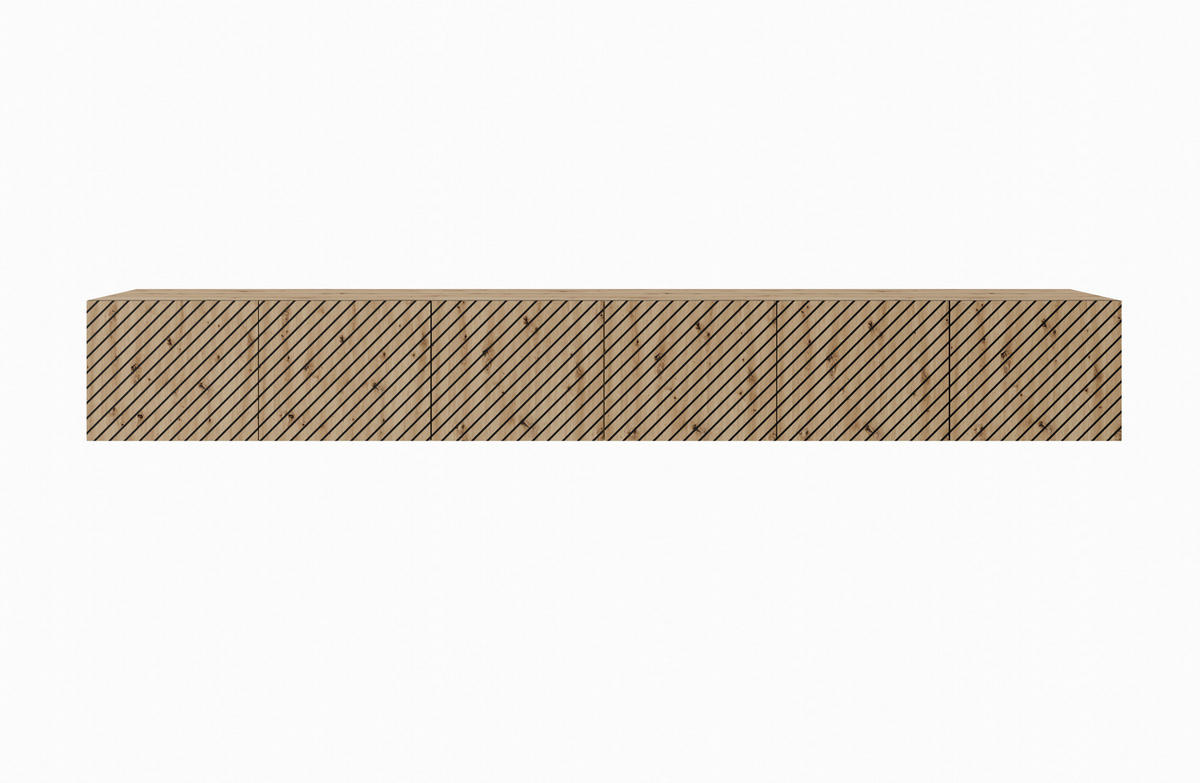 TV-SCHRANK SENTO - Eiche Artisan, Holzwerkstoff (300/41/40cm) - Meblini
