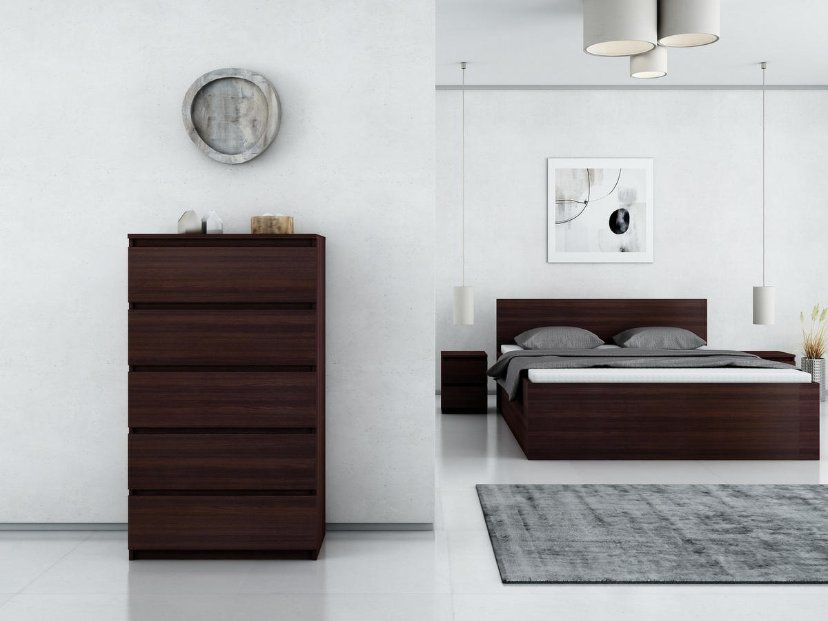 KOMMODE bella5 - Wengefarben, Holzwerkstoff (70/121/35cm) - roe furniture