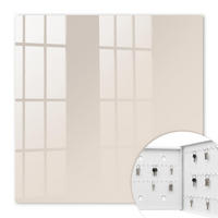 SCHLÜSSELBOX Weiß 30x30 cm – Türöffnung nach rechts - Beige Stein - Creme, Metall (30/30/5cm) - TULUP