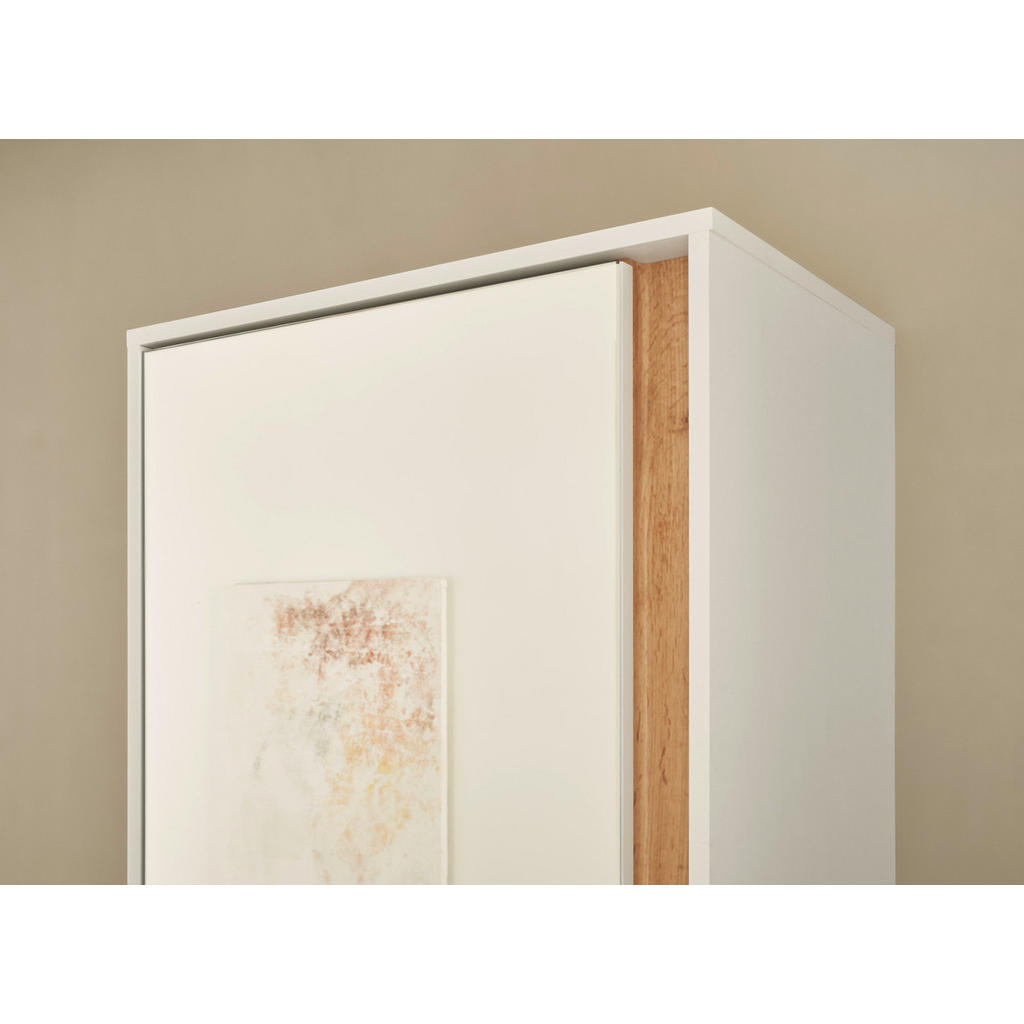 Thumbnail - Furn.Design Garderobenschrank, Weiß, Eiche Wotan, Holzwerkstoff, Nachbildung,Eiche, Uni, Holz Optik, 2 Fächer, 60x200x40...