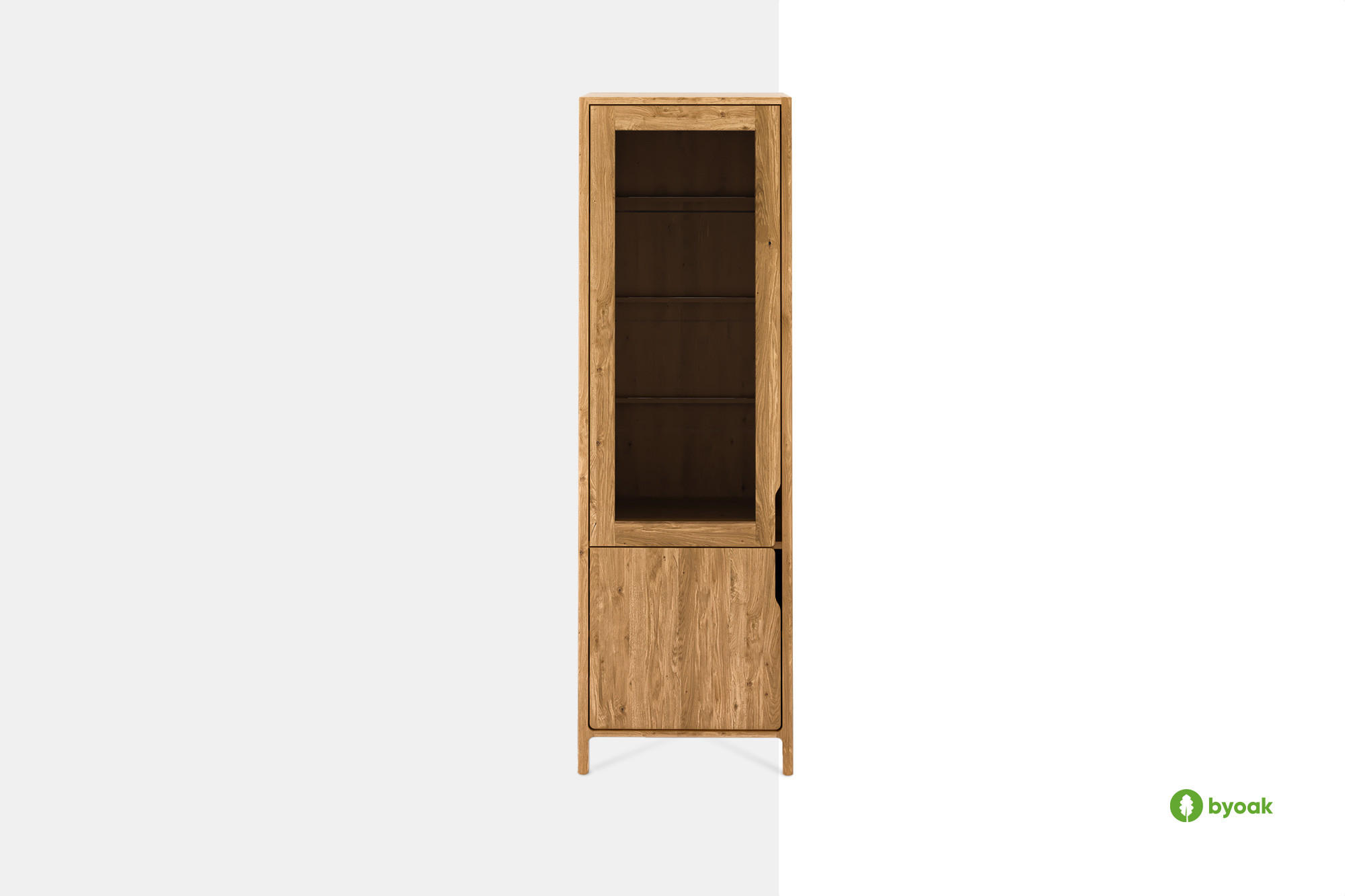 VITRINE PAUL Kernbuche - Kernbuche, Holz (59/188/50cm) - byoak