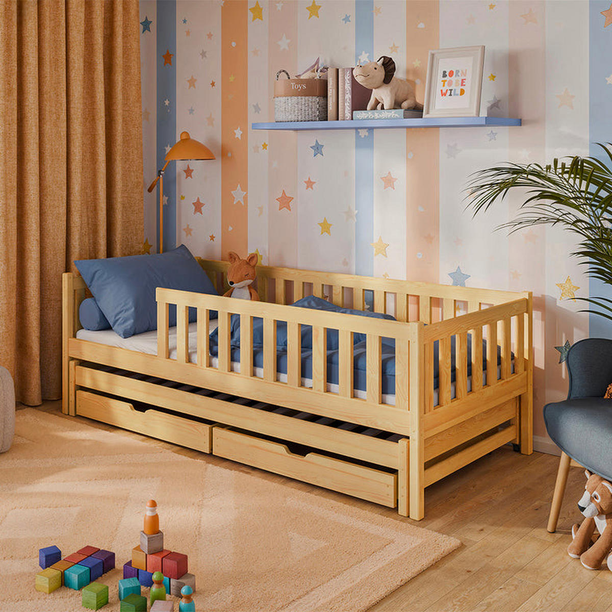 KINDERBETT 90/200 Antoine Holz - Braun, Holz (90/200cm) - Petits-meubles
