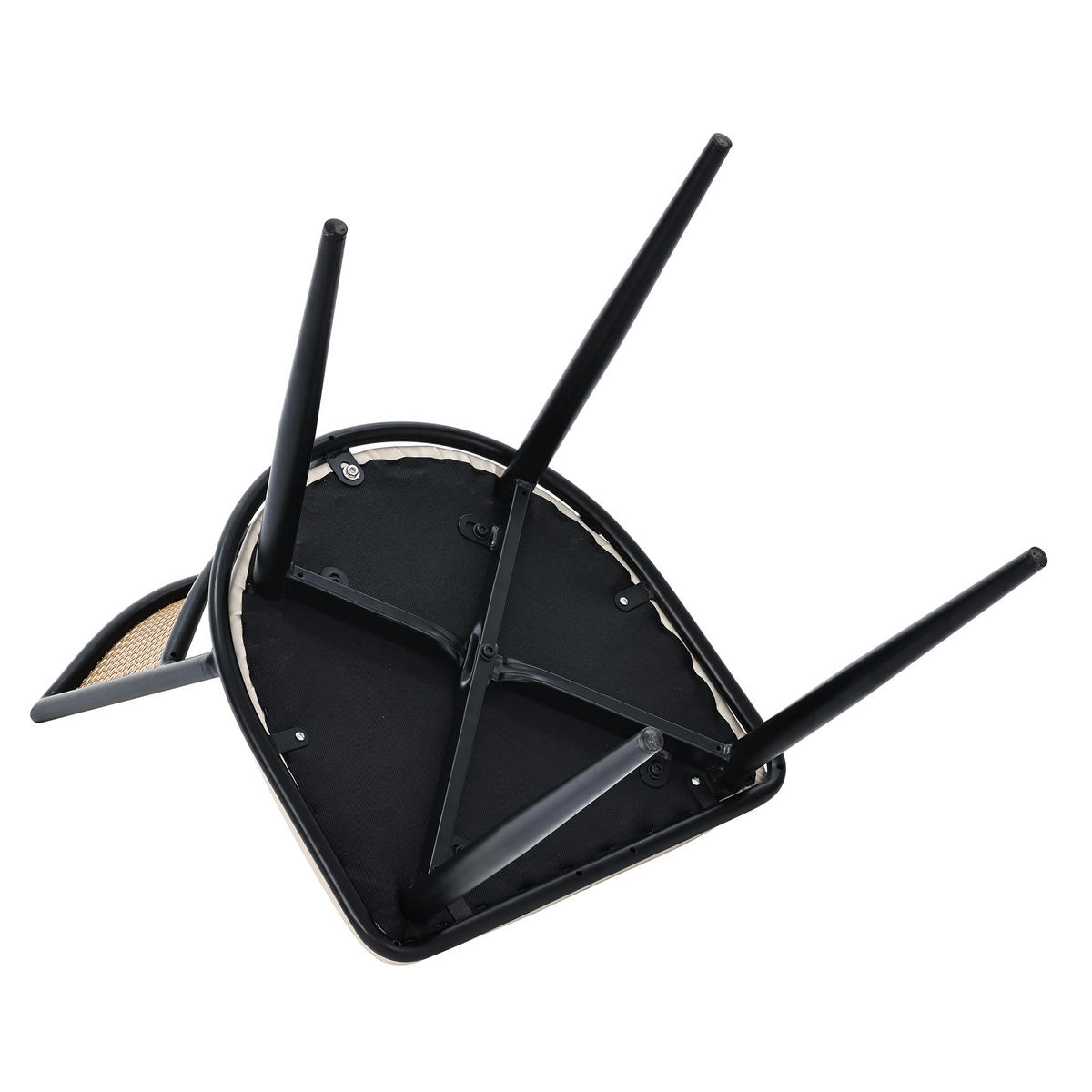 ESSZIMMERSTUHL 2er Set PU Rattan Schwarz - Schwarz, Holz (56/80/49cm) - FLIEKS