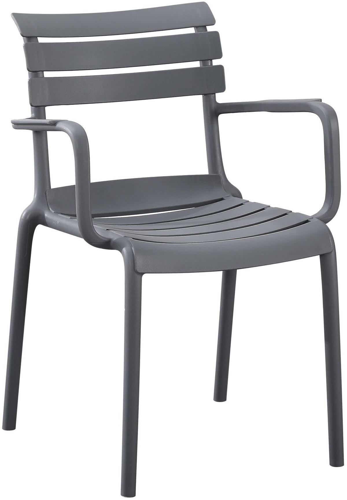 GARTENMÖBEL-SET Nora 2 Stühle 186x72x82cm Kunststoff Dunkelgrau Balkonset - Dunkelgrau, Kunststoff - DELUKE