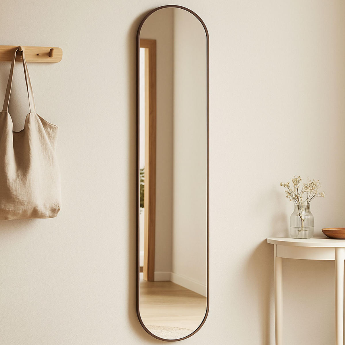 WANDSPIEGEL Soro 2,5/30/100 cm - Braun, Metall (30/100/2.5cm) - Home Styling Collection
