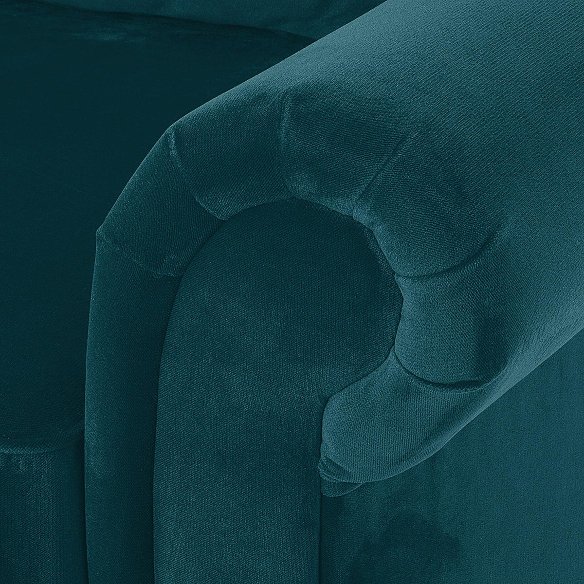 3-SITZER SOFA - Samt - Türkis, Textil (202/93/100cm) - home24