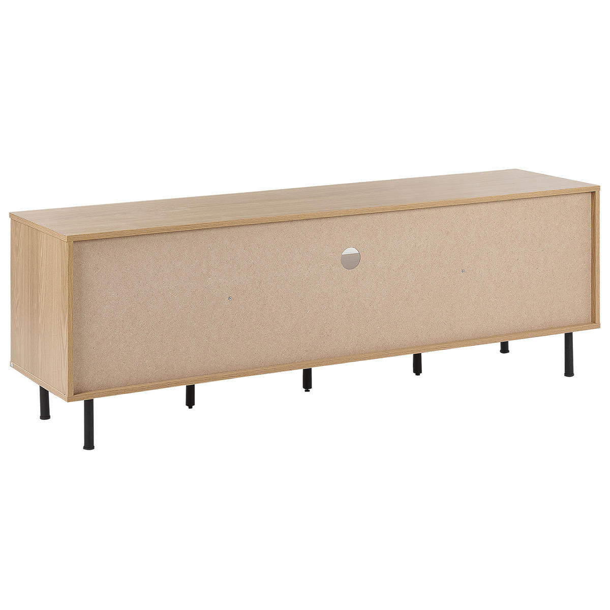 TV-MÖBEL Hellbraun, Weiß PALMER 40/160/56 cm - Hellbraun, Holzwerkstoff (160/56/40cm) - Beliani