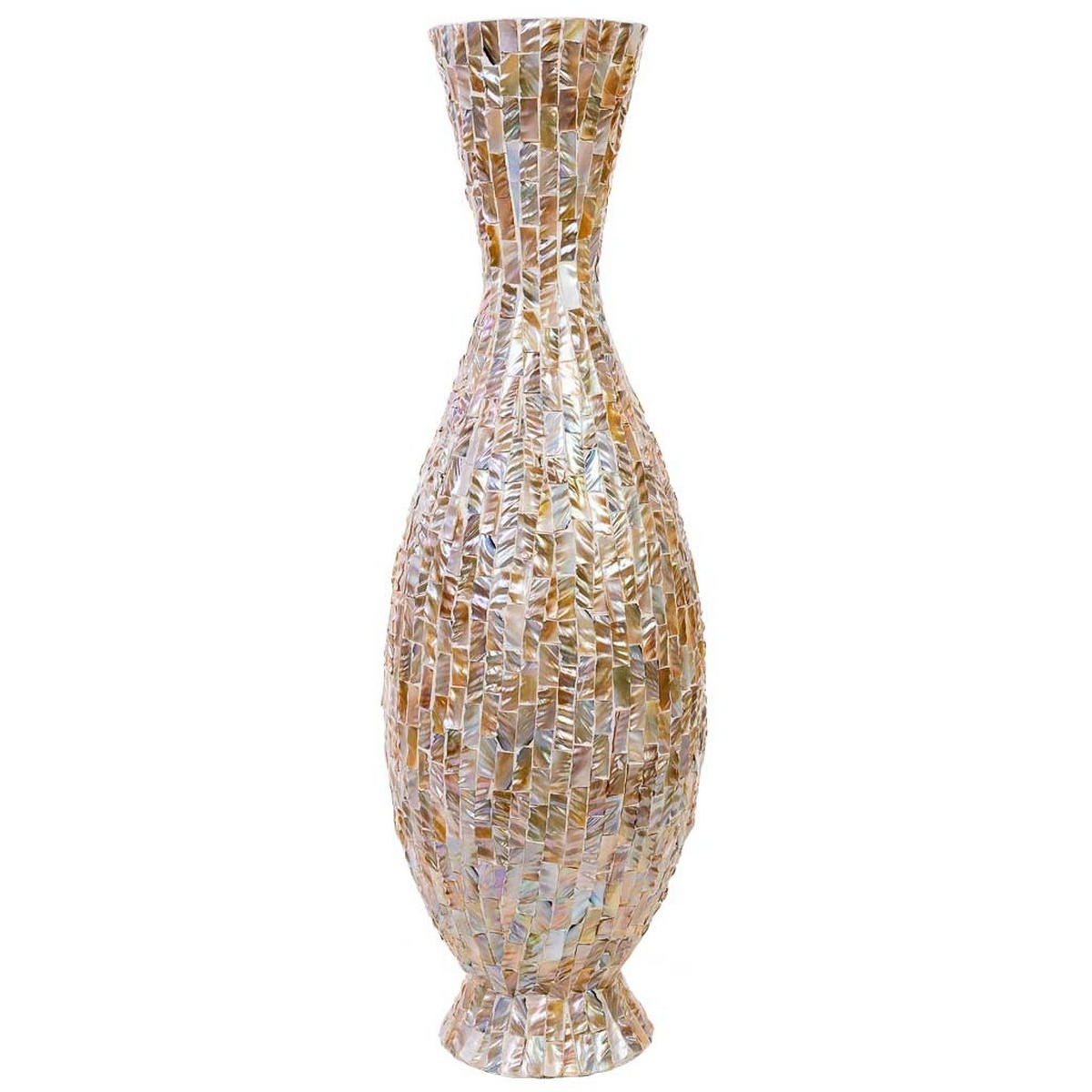 VASE aus Holz, braun, 28x91cm - Bronzefarben, Holz (91cm) - Wanderlust