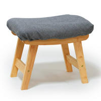 TABURET - světle hnědá, dřevo/textil (40/32/29cm) - Relaxdays