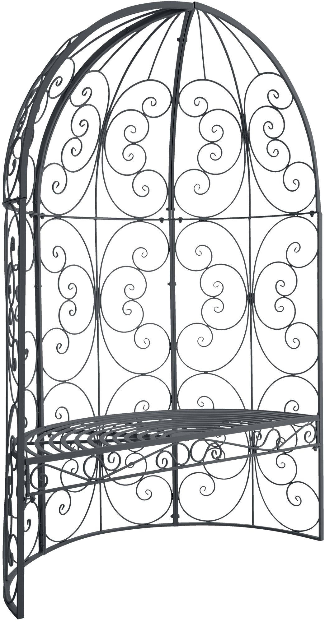 PAVILLON 120/58/178 cm Metall Anthrazit - Anthrazit, Metall (120/178/58cm) - CLP