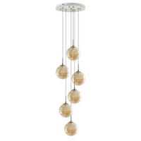 HÄNGELEUCHTE Energie 6-flammig 31/31/150 cm - Bernsteinfarben, Glas (31/31/150cm) - Nettlife