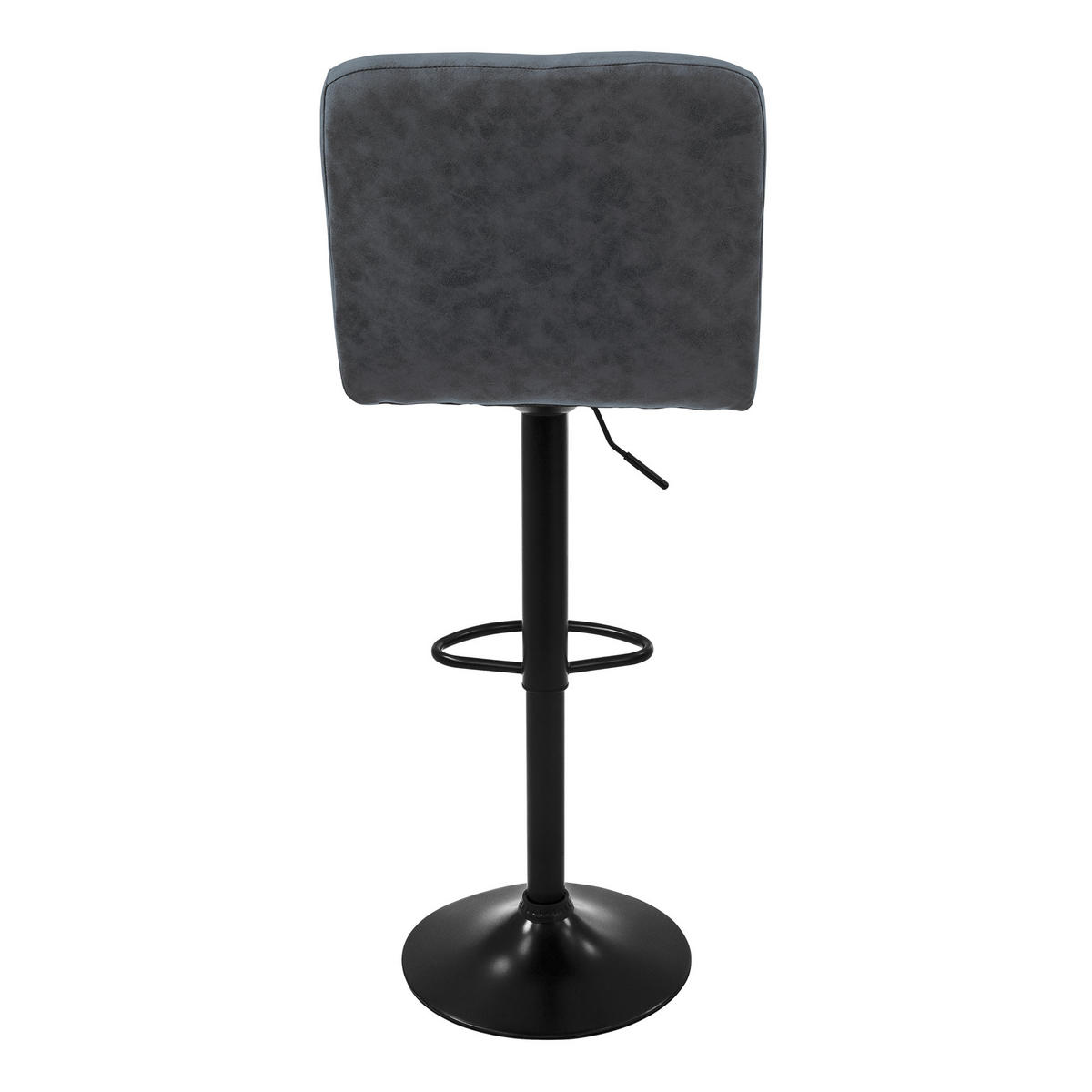 BARHOCKER Microfaser anthrazit 2er Set - Anthrazit, Metall (50/112/45cm) - ML-DESIGN