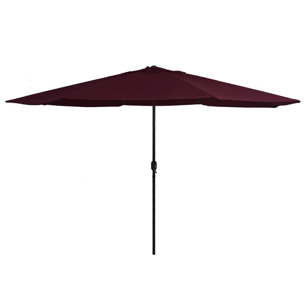 SONNENSCHIRM mit Metall-Mast 390 cm Bordeauxrot - Rot, Textil (390/390cm) - furnicato