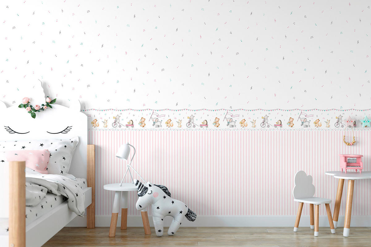 TAPETE Streifen 53 cm x 10 m - Pink, Papier (53/0.1cm) - Sanders & Sanders
