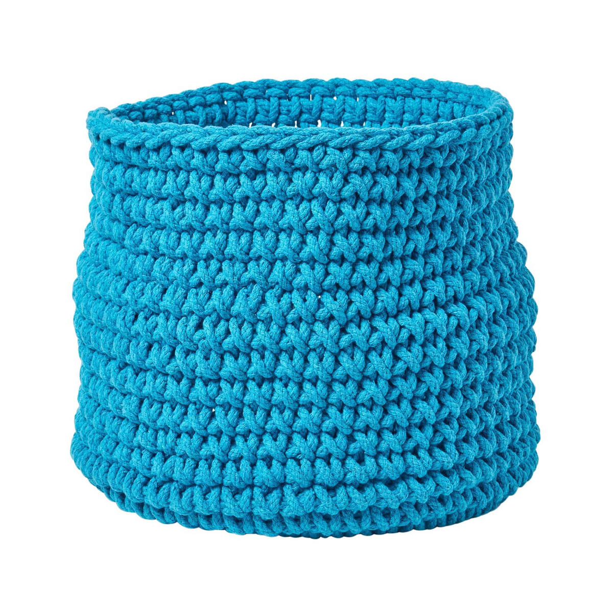 AUFBEWAHRUNGSKORB Baumwolle 42/37 cm - Türkis, Textil (42/42/37cm) - Homescapes