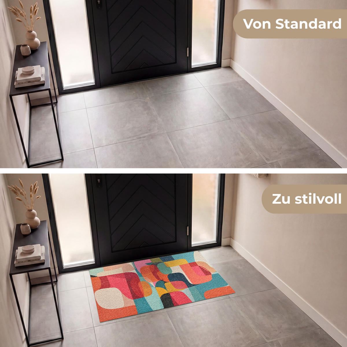 ROHOŽKA Tvary - barevné - abstraktní - letadla 120x80 cm - různobarevná, textil/umělá hmota (120/0.4cm) - MuchoWow