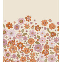 FOTOTAPETE Retro Blumen 2.5 x 2.79 m - Lila, Papier (250/279cm) - ESTAhome