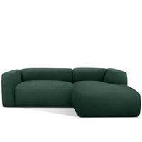 ECKSOFA RECHTS BUFFO, Dunkelgrün - Dunkelgrün, Holz/Holzwerkstoff (225/176cm) - KONSIMO®