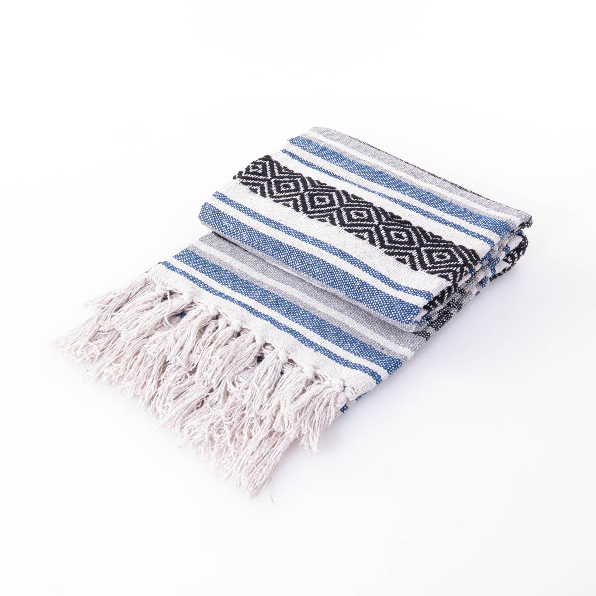STRANDTUCH 130/180 cm - Blau, Naturmaterialien (180/130cm) - Home Styling Collection