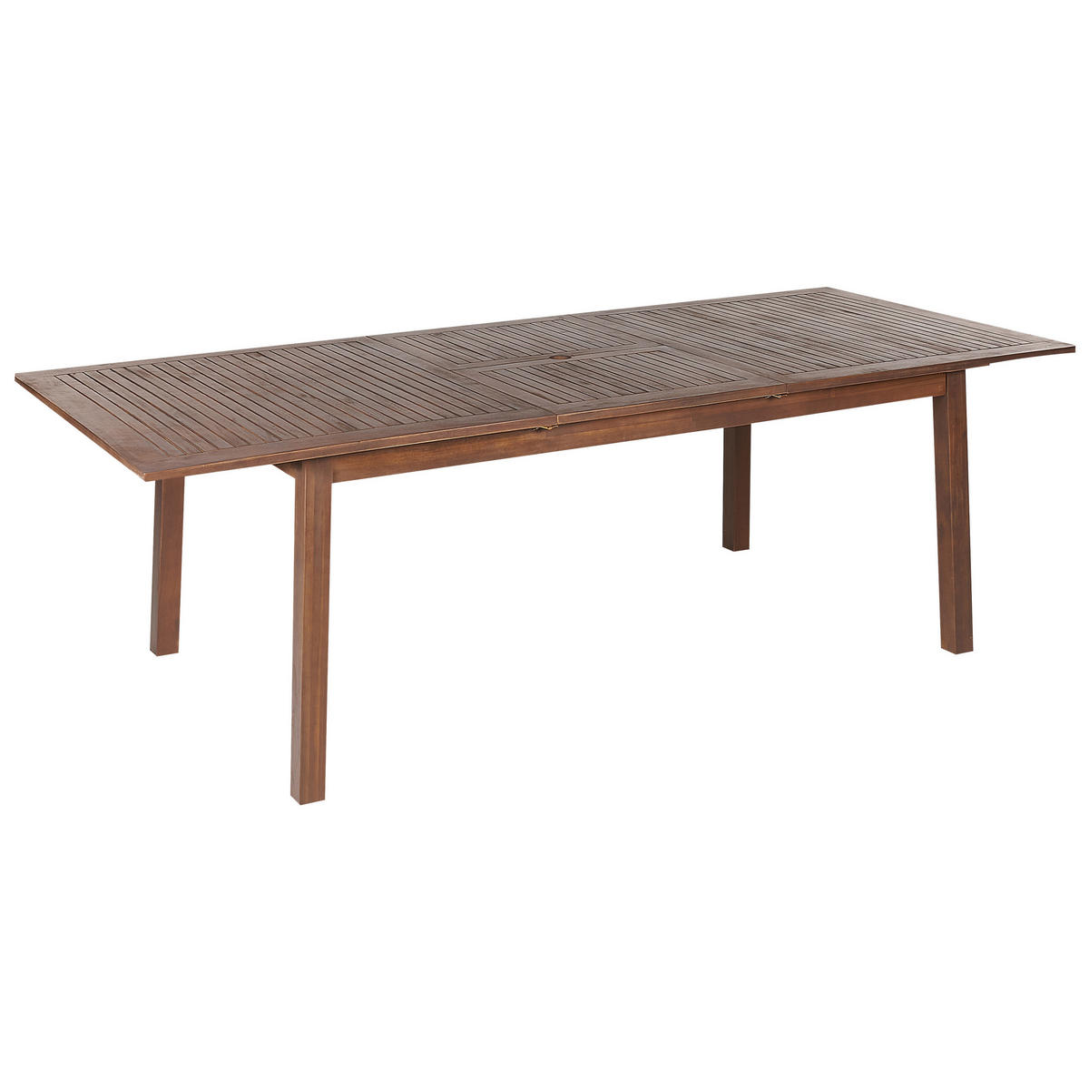 GARTENMÖBEL SET 8-Sitzer Akazienholz dunkelbraun 8-Sizer Textilbespannung grau Cesana - Dunkelbraun/Grau, Holz - Beliani