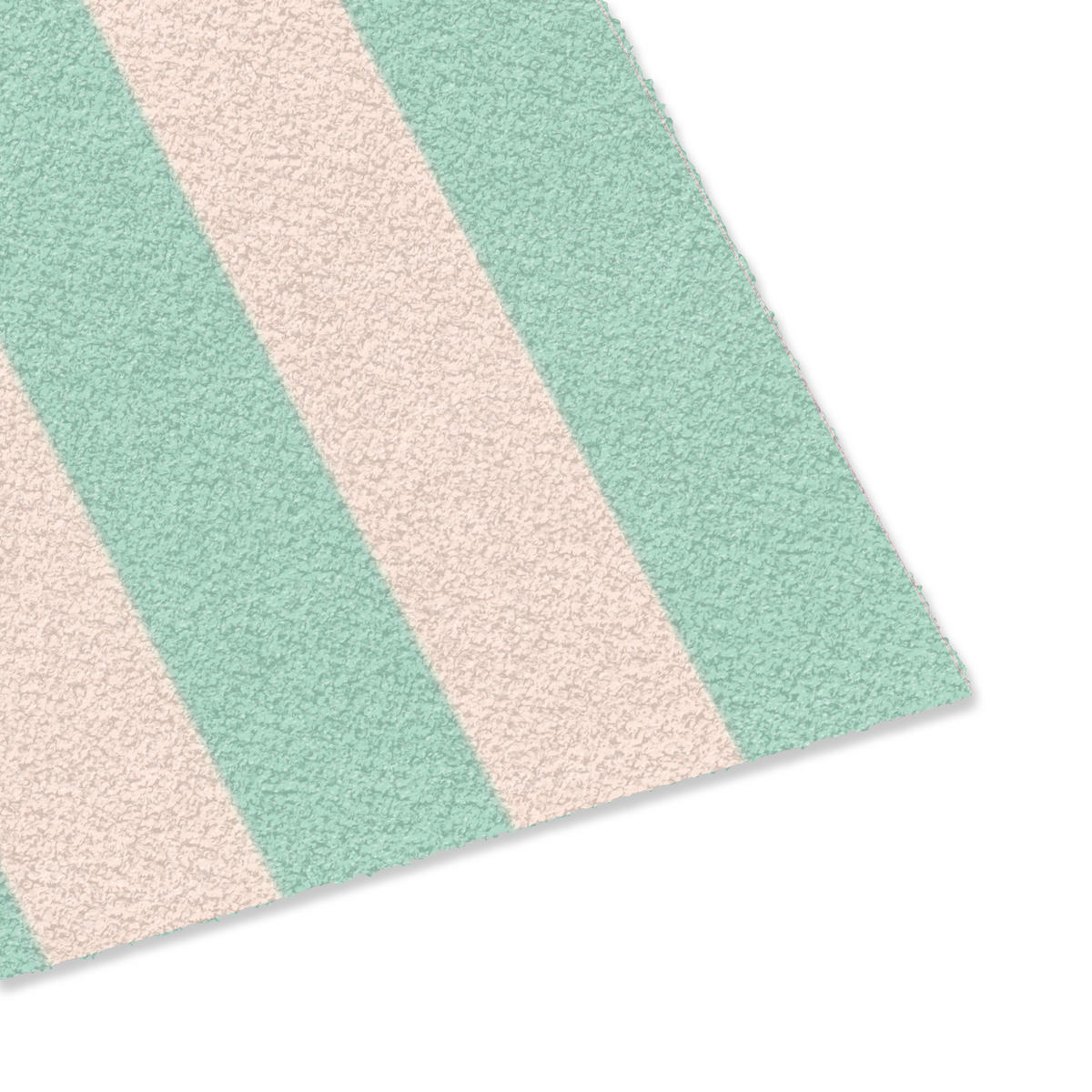 FUSSMATTE Rosa – Grün – Streifen – Amore 90x60 cm - Mintgrün, Kunststoff (90/0.4cm) - MuchoWow