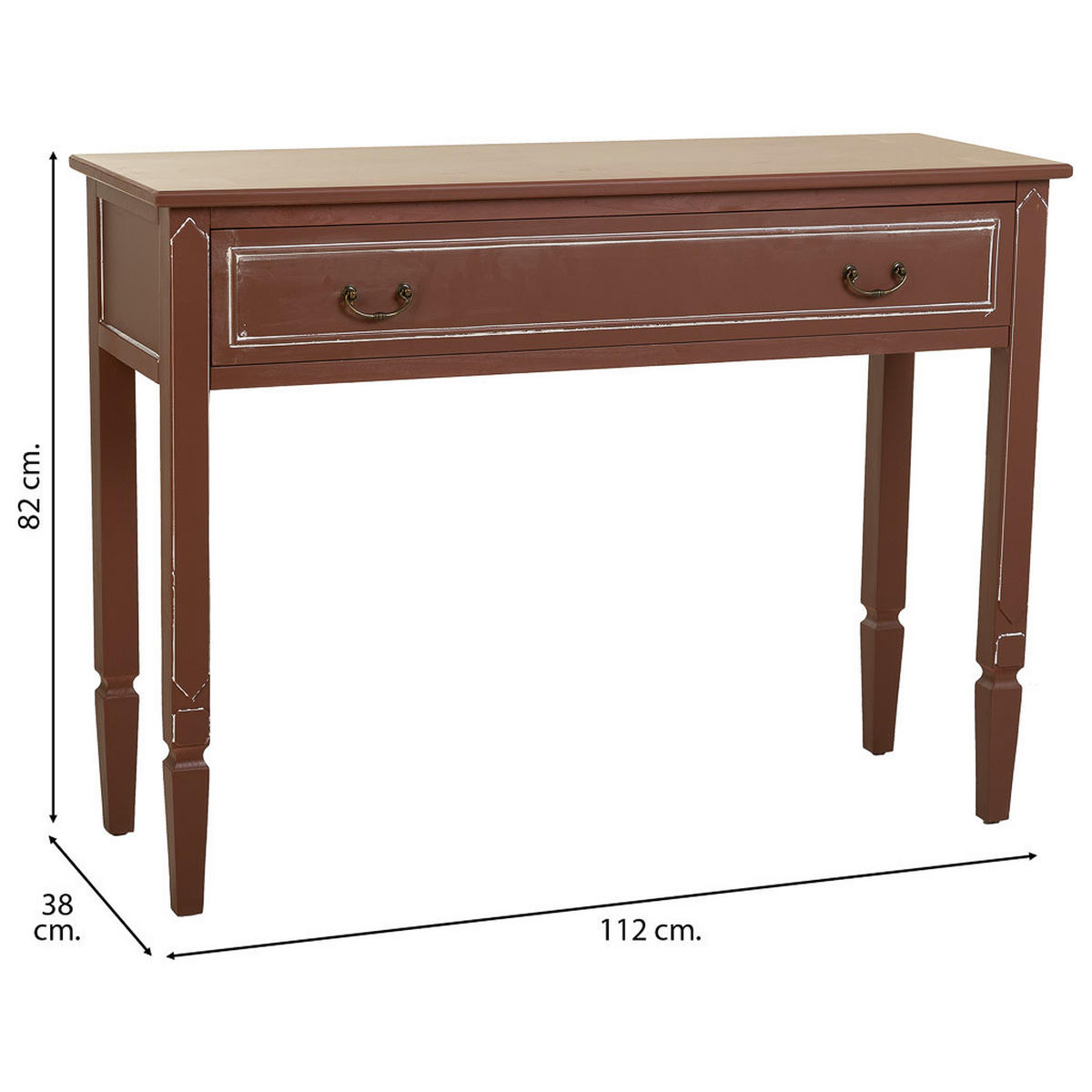 KONSOLE auz Holz braun 112x38x82 cm - Braun, Holz (38/112/82cm) - Wanderlust