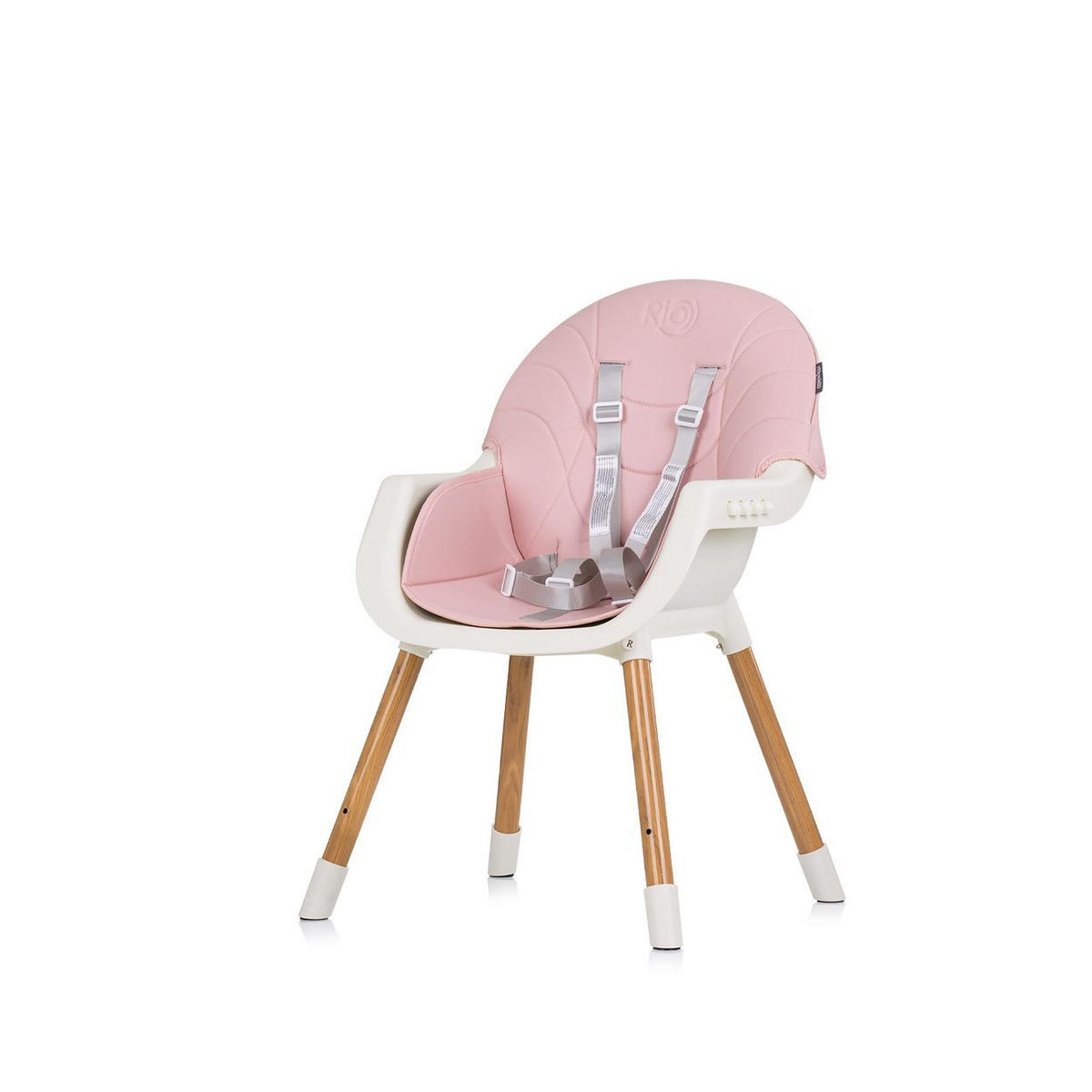 HOCHSTUHL Rio 2 in 1 rosa Kinderstuhl rutschfeste Beine 5-Punkt-Gurt - Rosa, Metall (61/84/51cm) - Chipolino
