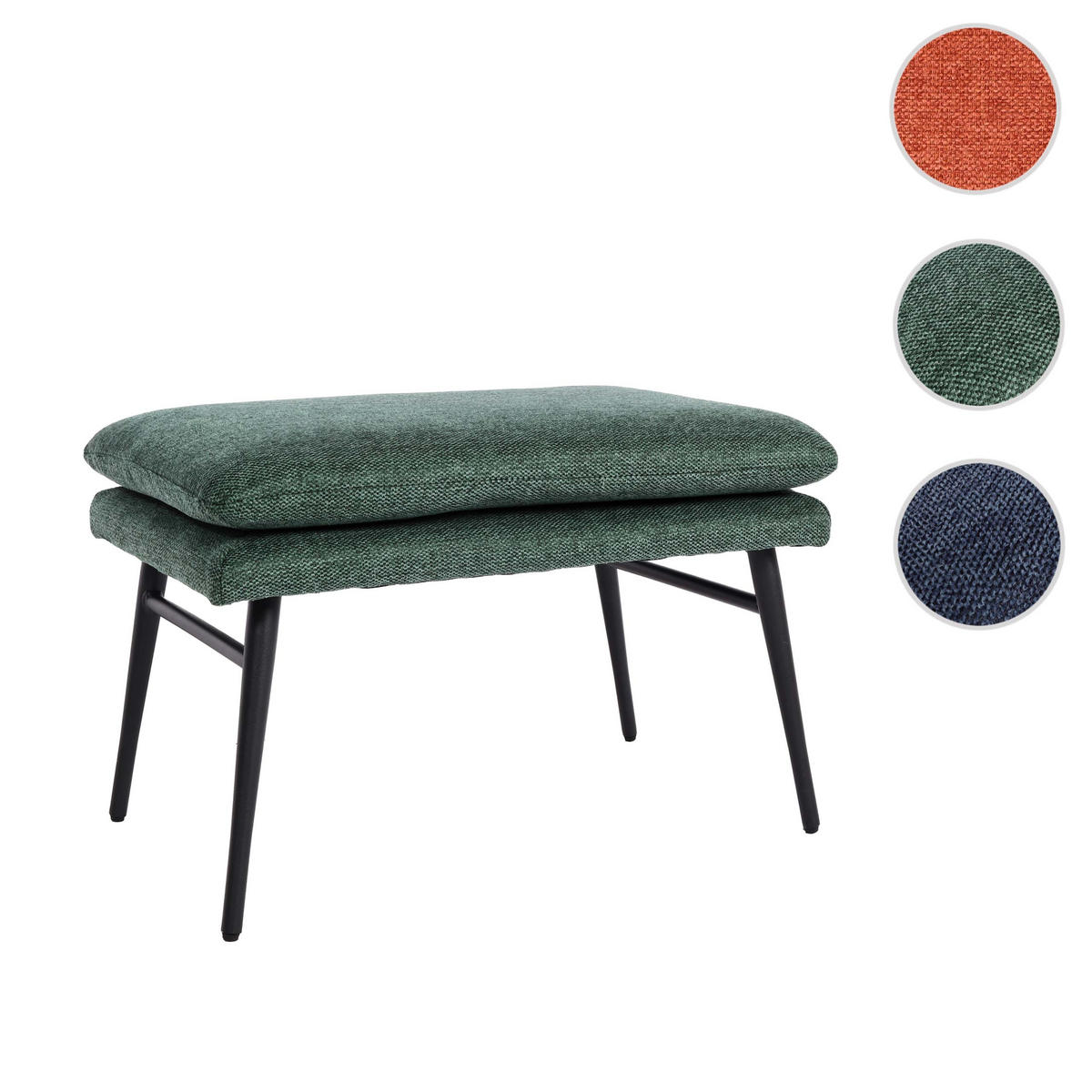 HOCKER Grün - Grün, Textil (56/38/40cm) - MCW