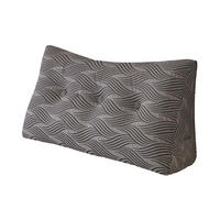 KEILKISSEN für Bett beflockter Crinkle-Stoff 100cm - Schwarz, Textil (21/100cm) - Vercart