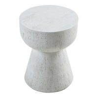 BEISTELLTISCH Oulvepijanse - Weiß, Stein (40/40/51cm) - [en.casa]