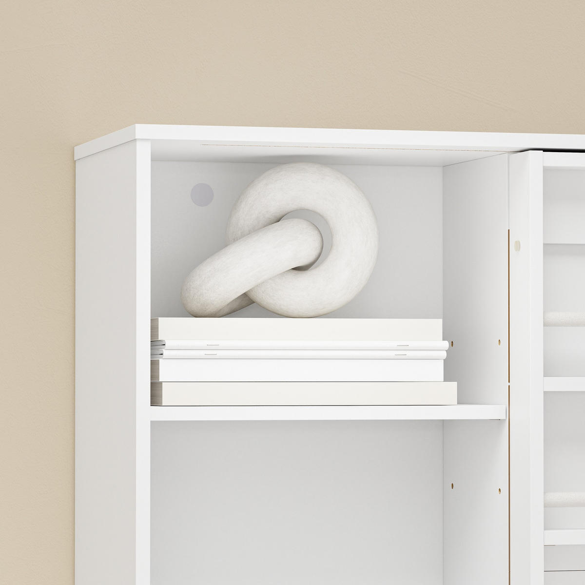 WANDSCHRANK mit Tür und Lochwand STR16-W - Weiß, Holzwerkstoff (25.1/70.2/70cm) - SoBuy