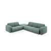 ECKSOFA links Molino aus Chenille-Stoff petrol 6 Sitzplätze - Petrol, Textil (250/315cm) - Micadoni