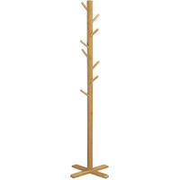 GARDEROBENSTÄNDER 49,5/49,5/178 cm mit 8 Haken und platzsparendem Design, Natur - Naturfarben, Naturmaterialien (49.5/178/49.5cm) - Redom