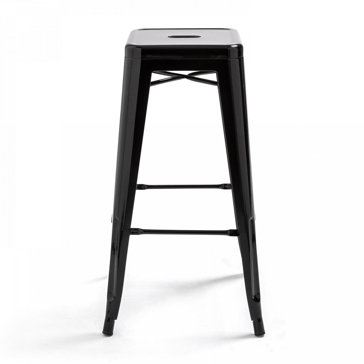 HOCHSTUHL 4-tlg., Schwarz - Schwarz, Metall (43/76/43cm) - Oviala