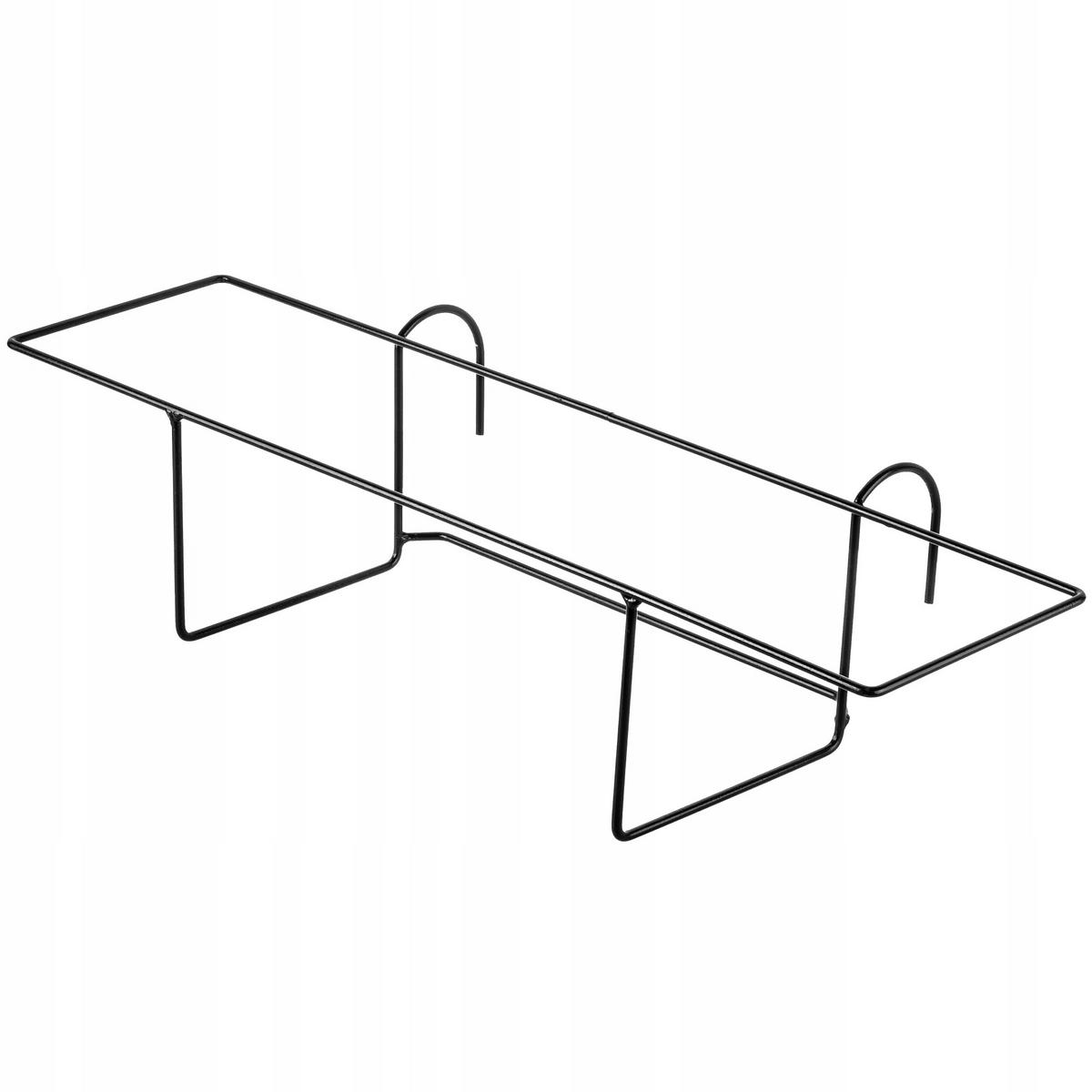 AUFHÄNGER für Balkonkasten 59 x 14 cm - Schwarz, Metall (14/59cm) - KADAX