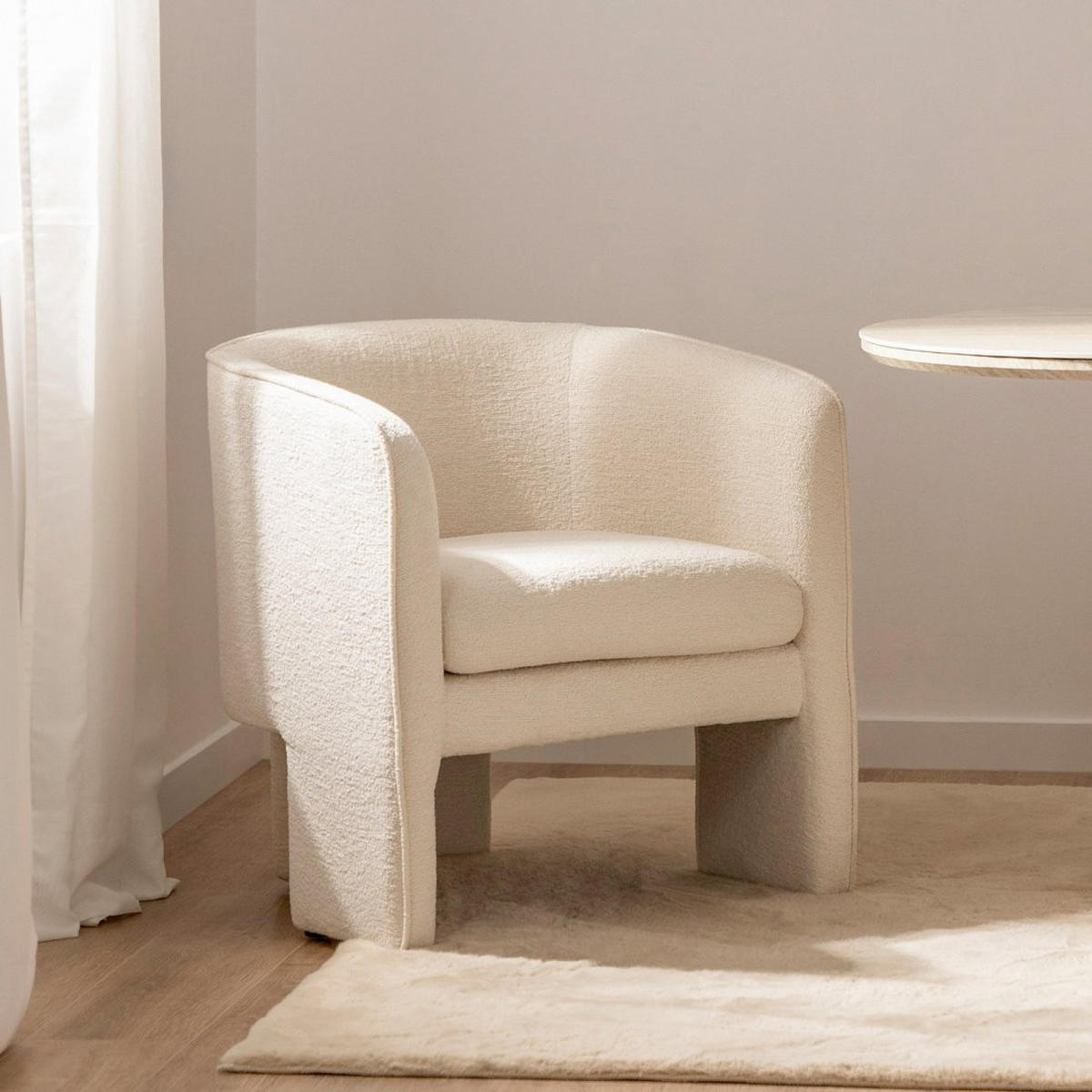 LESESESSEL Amie Beige 68 cm x 72 cm - Beige, Textil (68/72/64cm) - Klast Home