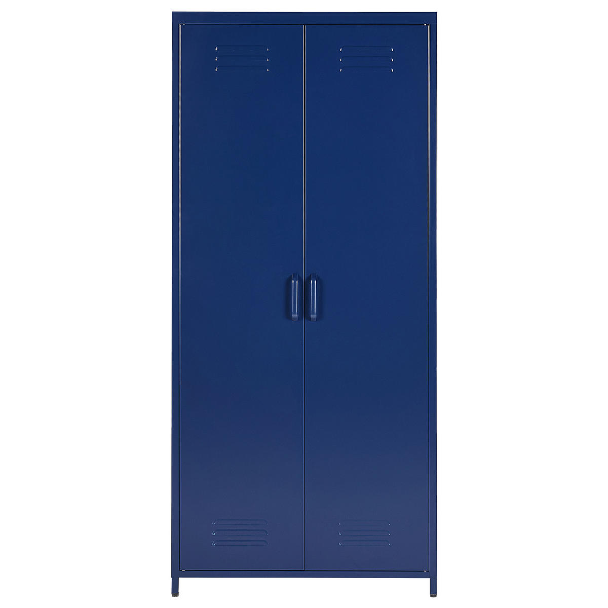 GARDEROBENSCHRANKSTAHL blau 4 Fächer Varna - Blau, Metall (76/171/50cm) - Beliani