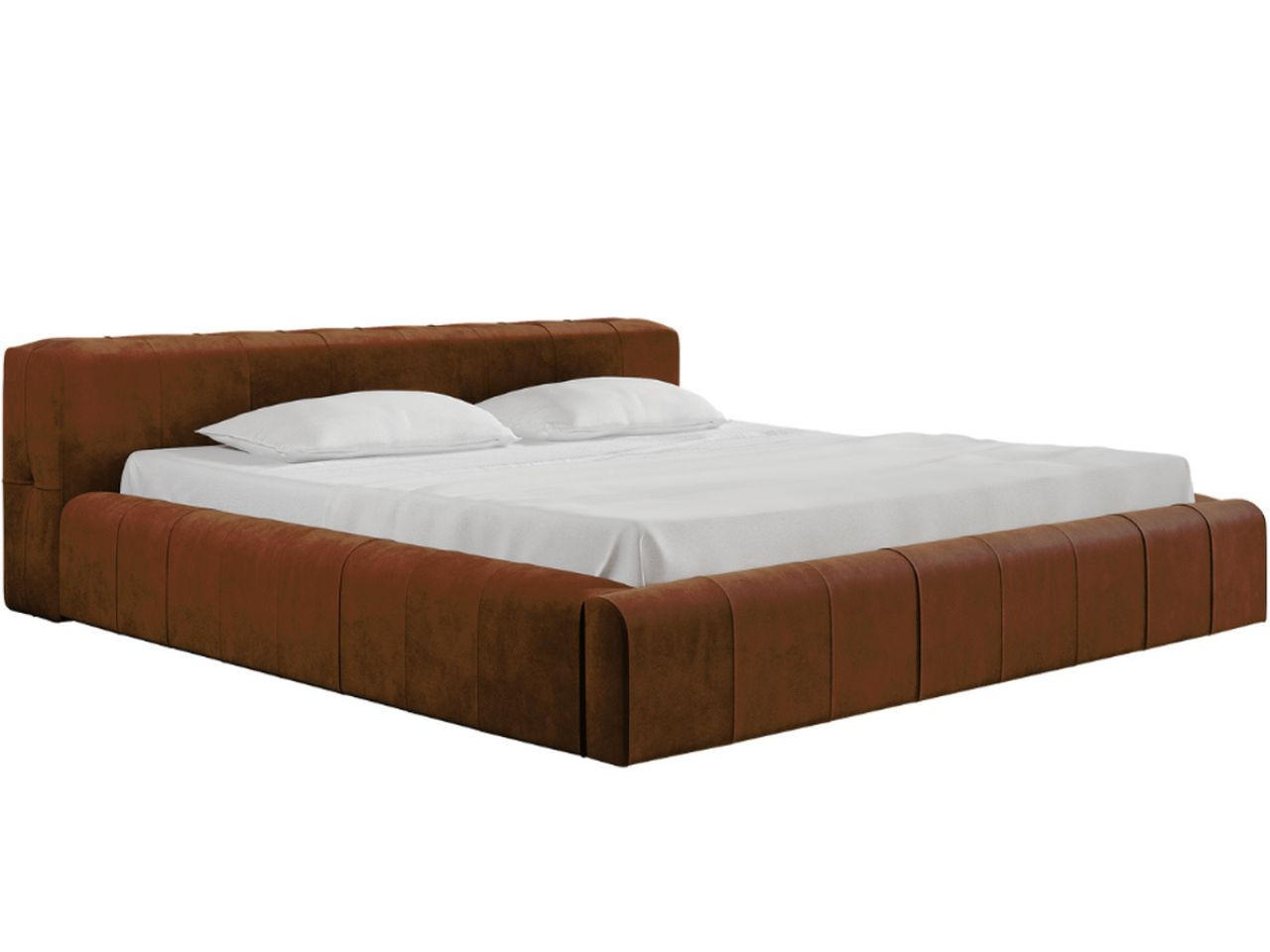 POLSTERBETT Lipari 140x200 Braun - Naturfarben/Braun, Holz/Textil (140/200cm) - Graingold