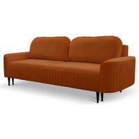 SCHLAFSOFA ANES, Sofa mit Schlaffunktion und Bettkasten, Farbe: Orange, Velourstoff - Orange, Textil (244/92/102cm) - Sepro Meble