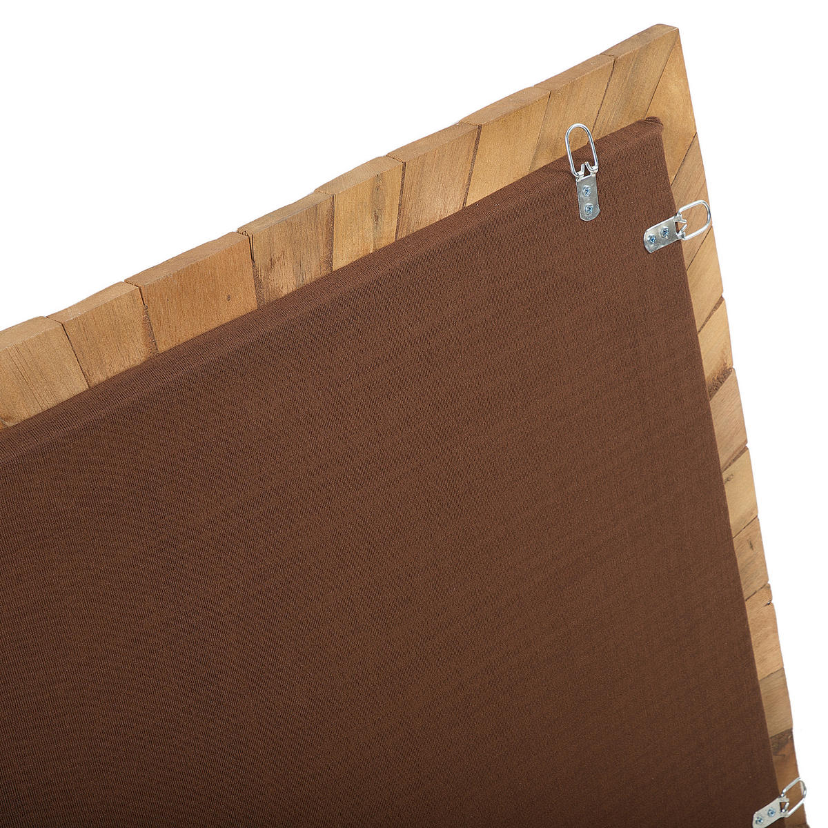 WANDDEKORATION Teakholz heller holzfarbton Cancun - Hellbraun, Holz (70/70/4cm) - Beliani
