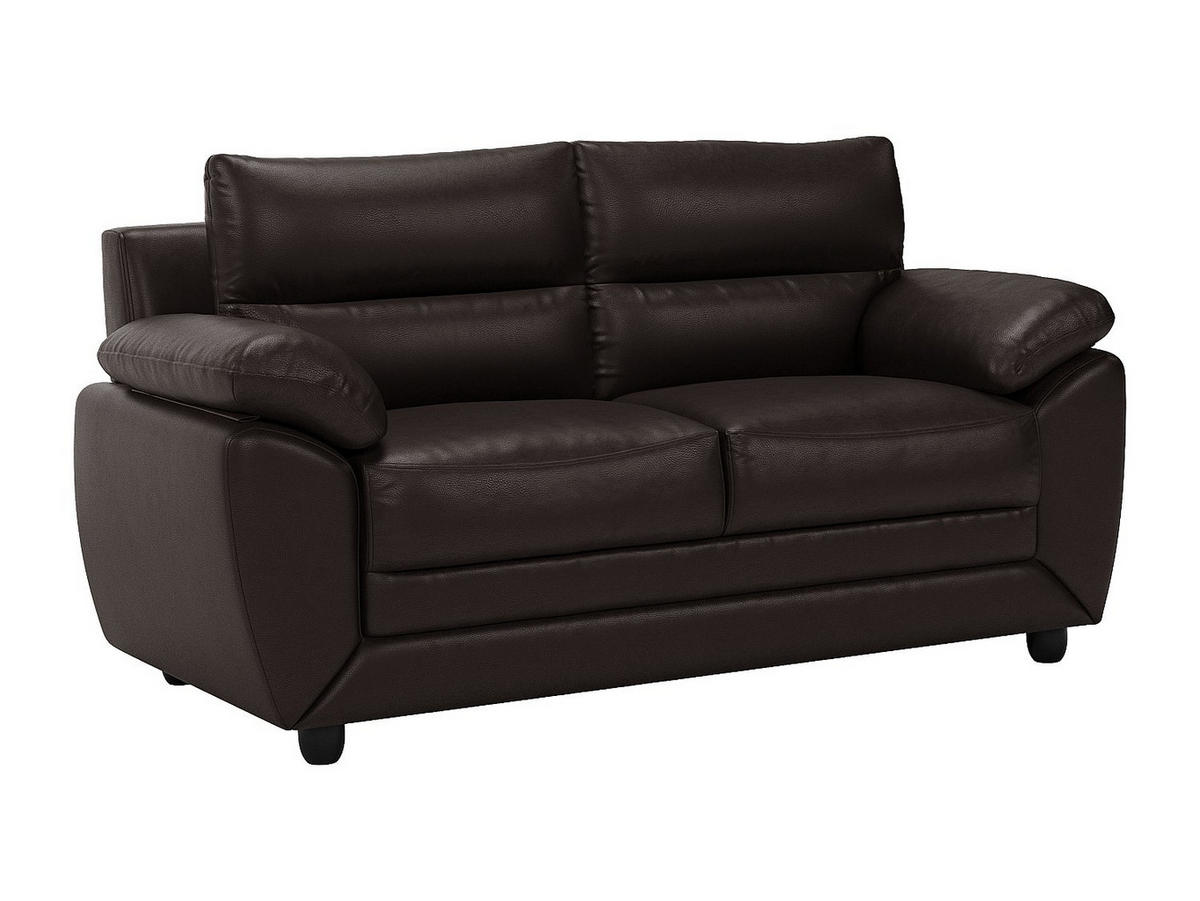 SOFA ohne Schlafmöglichkeit - -Sitzer - Kunstleder - Schokoladenbraun - - Braun, Leder (163/88/82cm) - Vente-Unique